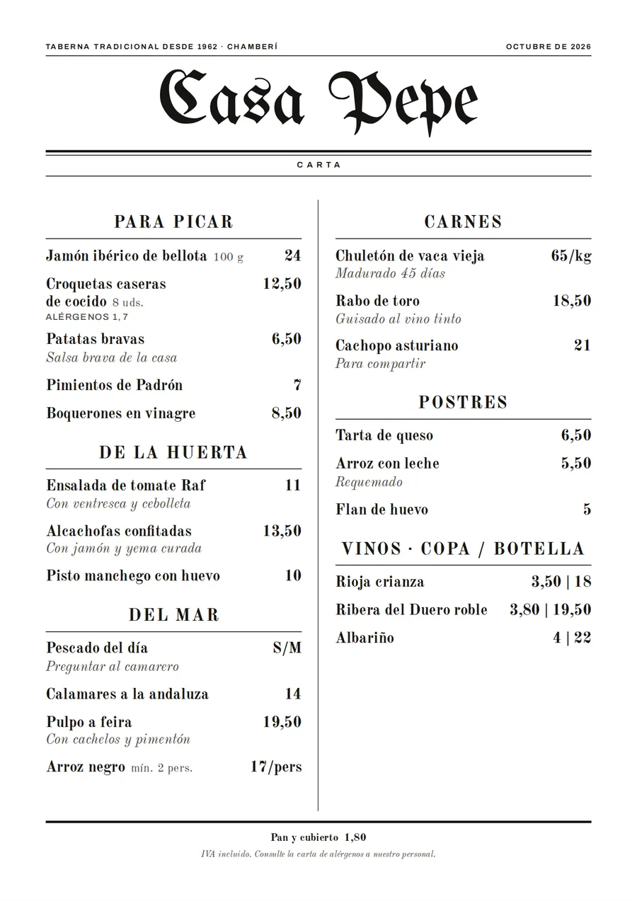 Carta en estilo Gaceta