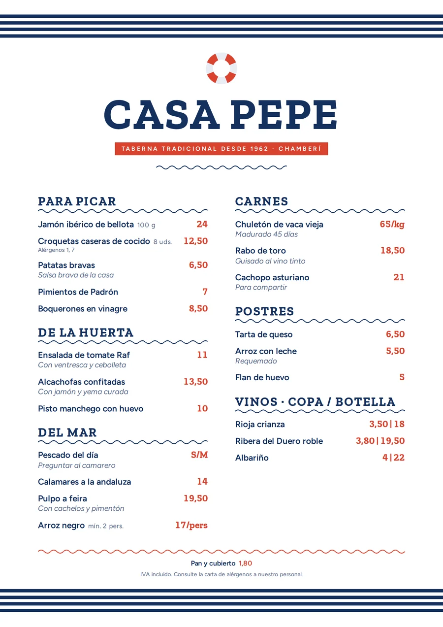 Carta en estilo Marinero